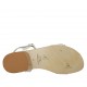 Sandalo da donna in pelle bianca con cinturino e strass tacco 2 - Misure disponibili: 32, 43, 44, 45, 46