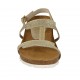 Sandalo da donna glitterato platino zeppa 4 - Misure disponibili: 42