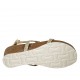 Sandalo da donna glitterato platino zeppa 4 - Misure disponibili: 42