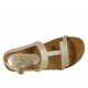 Sandalo da donna glitterato platino zeppa 4 - Misure disponibili: 42
