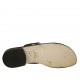 Chanclas de dedo con estrás para mujer en piel negra tacon 2 - Tallas disponibles:  33