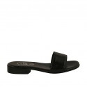 Woman's mules in black patent leather heel 2