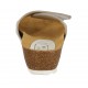 Sabot da donna in pelle bianca con bottone, velcro e zeppa 4 - Misure disponibili: 42, 43, 44