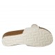 Sabot da donna in pelle bianca con bottone, velcro e zeppa 4 - Misure disponibili: 42, 43, 44