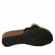 Mule pour femmes en cuir noir avec bouton et fermeture velcro talon compensé 4 - Pointures disponibles:  42, 43, 44