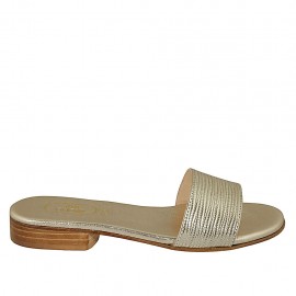 Sabot da donna laminato stampato platino tacco 2 - Misure disponibili: 32, 33, 43, 46