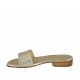 Sabot da donna laminato stampato platino tacco 2 - Misure disponibili: 32, 33, 43, 46