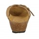 Mule pour femmes en cuir beige avec boucle talon compensé 4 - Pointures disponibles:  42, 43, 44