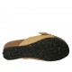 Sabo para mujer en piel beis con hebilla cuña 4 - Tallas disponibles:  42, 43, 44