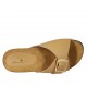 Sabot da donna in pelle color beige con fibbia zeppa 4 - Misure disponibili: 42, 43, 44