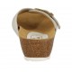 Sabot da donna in pelle bianca con fibbia zeppa 4 - Misure disponibili: 42, 43