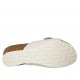 Sabot da donna in pelle bianca con fibbia zeppa 4 - Misure disponibili: 42, 43