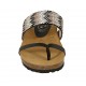 Mule entredoigt noir imprimé avec strass multicouleurs talon compensé 4 - Pointures disponibles:  42, 43