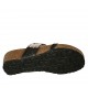Mule entredoigt noir imprimé avec strass multicouleurs talon compensé 4 - Pointures disponibles:  42, 43