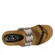 Mule entredoigt noir imprimé avec strass multicouleurs talon compensé 4 - Pointures disponibles:  42, 43