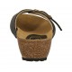 Mule pour femmes en cuir noir avec boucle talon compensé 4 - Pointures disponibles:  43