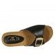 Sabot da donna in pelle nera con fibbia zeppa 4 - Misure disponibili: 43