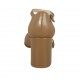 Scarpa aperta da donna in pelle beige con cinturino tacco 7 - Misure disponibili: 32, 43, 45