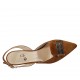 Chanel da donna con accessorio in camoscio color tabacco tacco 9 - Misure disponibili: 32, 42