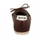 Mocassin sportif pour hommes avec lacets en cuir marron, brun et blanc - Pointures disponibles:  47, 48, 52