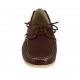 Mocassino stringato da uomo in pelle marrone, cuoio e bianca - Misure disponibili: 47, 48, 52