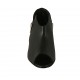 Zapato abierto para mujer con cremalleras en piel negra tacon 1 - Tallas disponibles:  33, 34, 42
