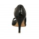 Escarpin à bout ouvert pour femmes en cuir verni noir talon 9 - Pointures disponibles:  31, 42, 43, 45, 46