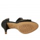 Zapato abierto para mujer en charol negro tacon 9 - Tallas disponibles:  31, 42, 43, 45, 46