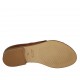 Woman's open shoe in tan brown leather heel 2 - Available sizes:  34