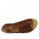 Scarpa aperta da donna in pelle color cuoio tacco 2 - Misure disponibili: 34