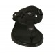 Sabot a infradito da donna in pelle di colore nero tacco 2 - Misure disponibili: 43
