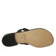 Sabot a infradito da donna in pelle di colore nero tacco 2 - Misure disponibili: 43