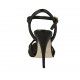 Sandalo con cinturino e plateau in pelle nera tacco 11 - Misure disponibili: 43