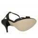 Sandalo con cinturino e plateau in pelle nera tacco 11 - Misure disponibili: 43