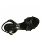Sandalo con cinturino e plateau in pelle nera tacco 11 - Misure disponibili: 43