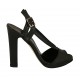 Sandalo da donna in pelle nera con plateau tacco 11 - Misure disponibili: 34, 42, 43, 44