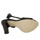 Sandalo da donna in pelle nera con plateau tacco 11 - Misure disponibili: 34, 42, 43, 44