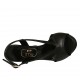 Sandalo da donna in pelle nera con plateau tacco 11 - Misure disponibili: 34, 42, 43, 44
