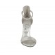 Escarpin ouvert pour femmes avec plateau et courroie en cuir lamé argent talon 11 - Pointures disponibles:  43, 44, 45