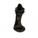 Scarpa aperta da donna con cinturini Charleston in camoscio stampato nero e canna di fucile con plateau tacco 11 - Misure disponibili: 34, 46