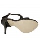 Scarpa aperta da donna con cinturini Charleston in camoscio stampato nero e canna di fucile con plateau tacco 11 - Misure disponibili: 34, 46
