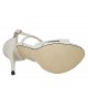 Zapato abierto para mujer con cinturon cruzado y plataforma en piel blanca tacon 11 - Tallas disponibles:  33, 34, 43, 44