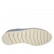 Mocasín para mujer con accesorio y plantilla extraible en gamuza perforada azul claro cuña 3 - Tallas disponibles:  34, 45