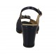 Sandalo da donna con strass e plateau in raso e vernice blu tacco 6 - Misure disponibili: 32