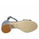 Zapato abierto para mujer en gamuza azul claro y beis con cinturon tacon 5 - Tallas disponibles:  44