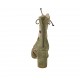 Scarpa aperta da donna con lacci e cerniera in camoscio verde kaki e tessuto beige tacco 8 - Misure disponibili: 42