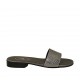 Sabot da donna laminato stampato argento tacco 2 - Misure disponibili: 33, 46