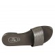 Sabot da donna laminato stampato argento tacco 2 - Misure disponibili: 33, 46