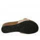 Mule pour femmes en cuir nue avec bouton et fermeture velcro talon compensé 4 - Pointures disponibles:  42, 44