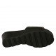 Mule ouvert pour femmes en cuir verni noir talon compensé 6 - Pointures disponibles:  43